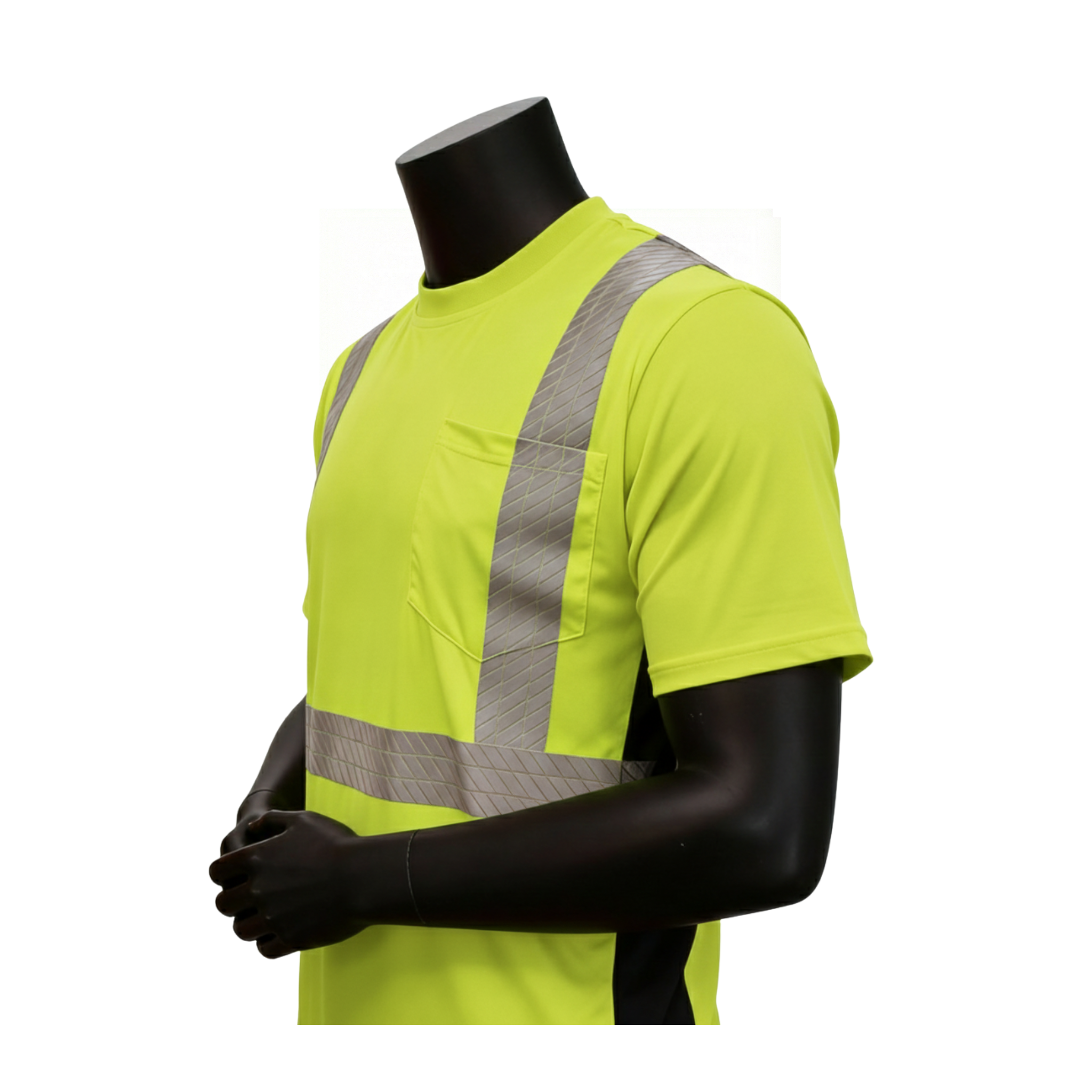 ANSI TYPE R CLASS 2 <br> HI-VIZ LIME GREEN SHORT SLEEVE MOISTURE WICKING T-SHIRT <br> SV2661G