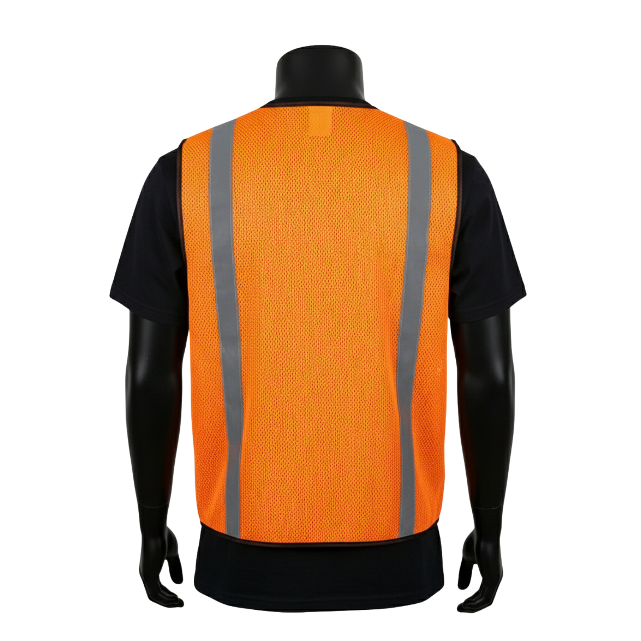 NON-ANSI <br>HI-VIZ ORANGE MESH SAFETY VEST<br> SVN601F