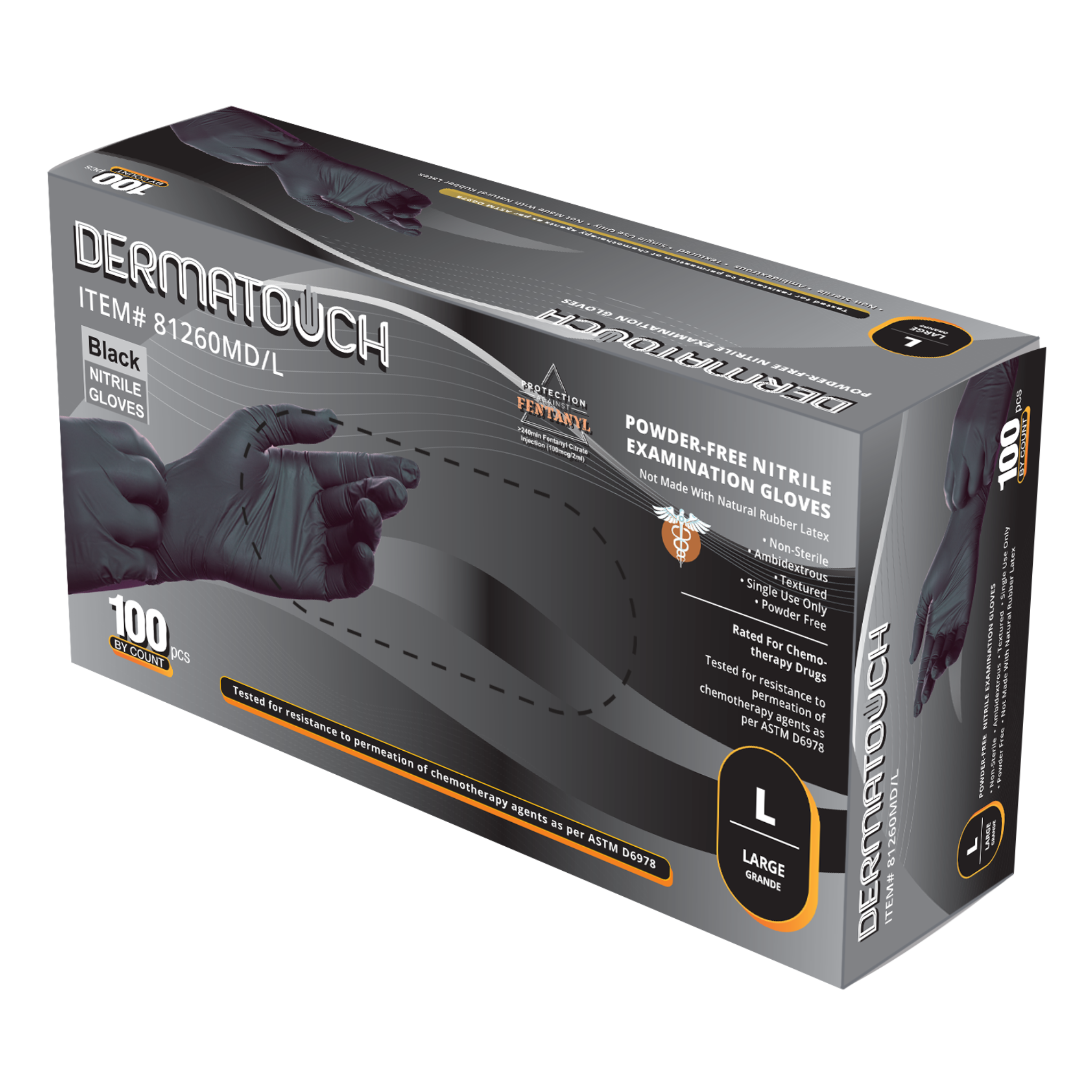 6 Mil Black Nitrile Disposable <br> Gloves – Powder-Free <br> 81260MD
