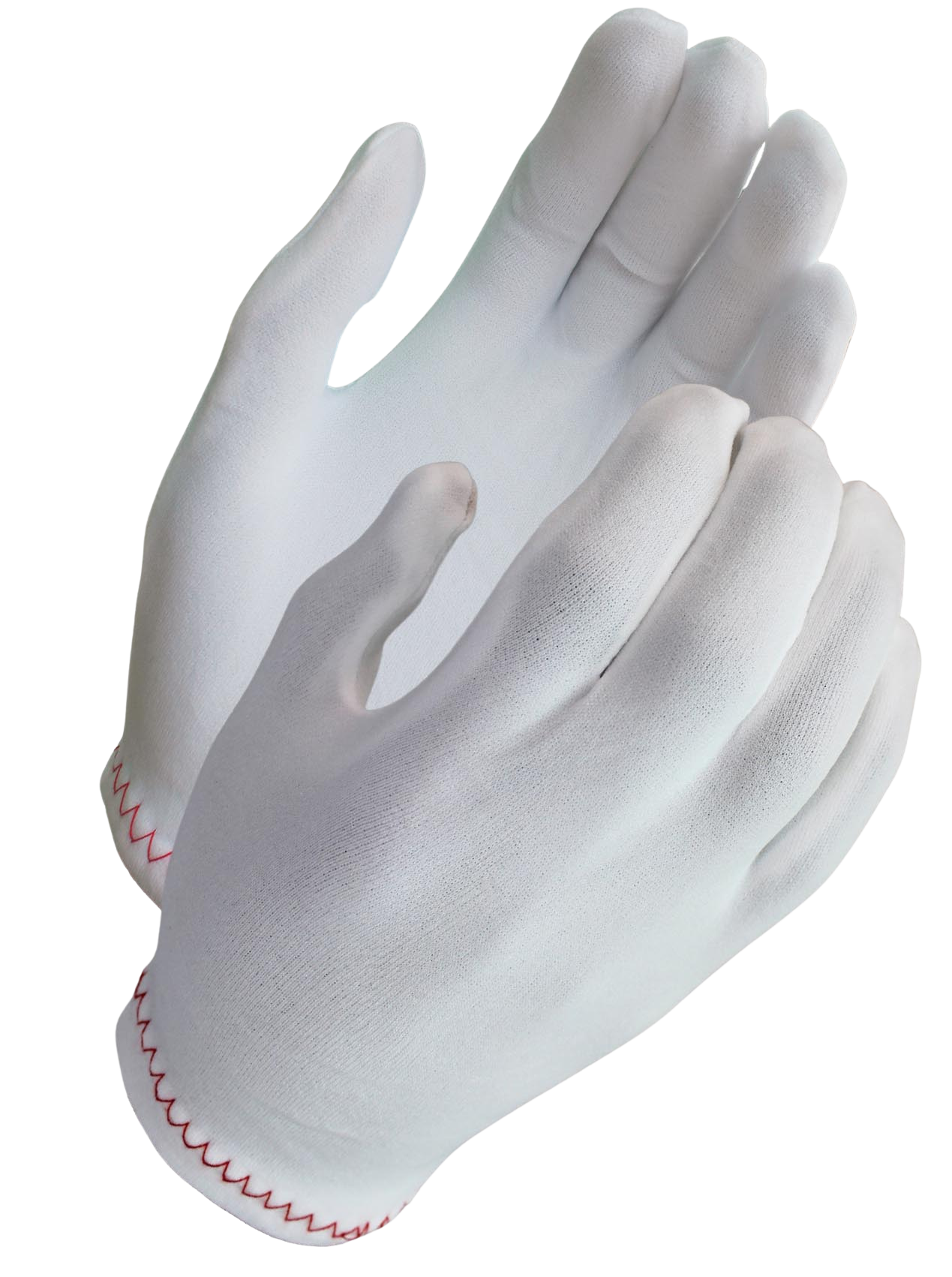 White Stretch Reversible Nylon Gloves <br> 6635/LADIES'